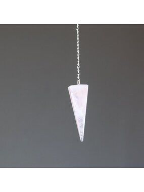 Rose Quartz Pendulum Love of Truth Sterling Silver Faceted Pink Crystal Dowsing
